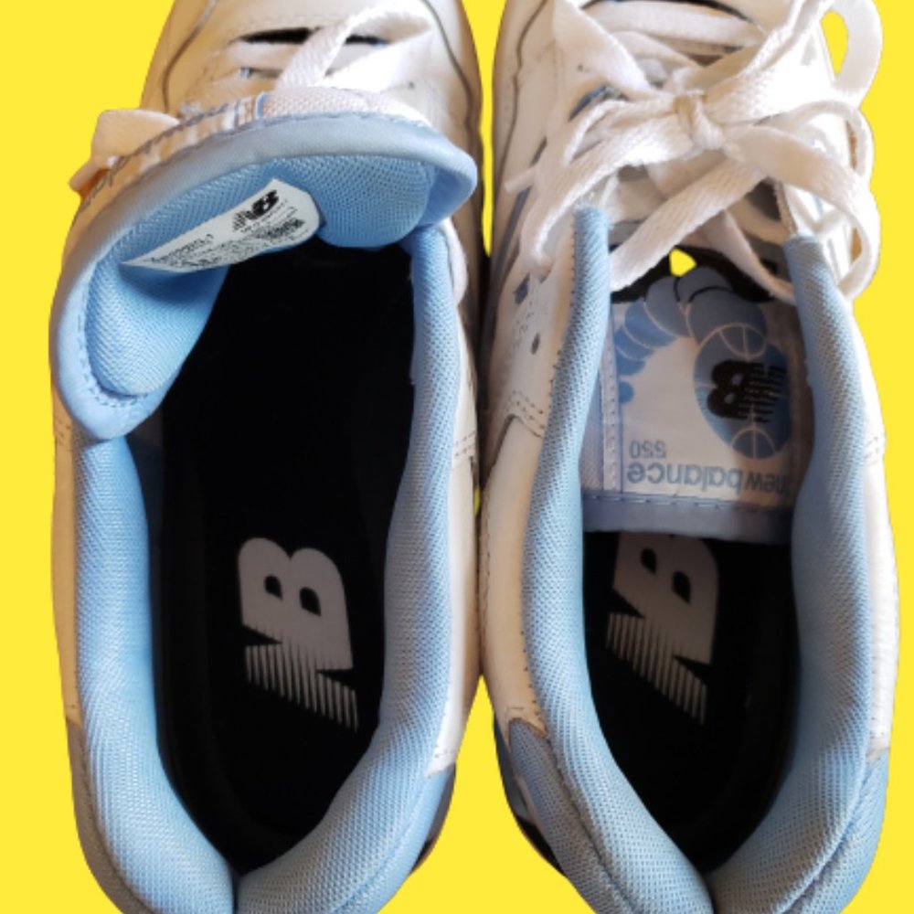 New Balance  550 UNC White University Blue size: 6 - Picture 9 of 10